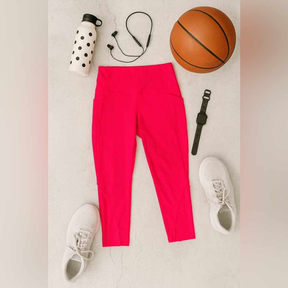 Xersion Pink Leggings 7/8 Stretchy Hot Pink Leggings